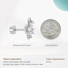 image:imageCicy Bell Womens Flat Back Stud Earrings 18K Gold Plated Hypoallergenic 316L G23 Surgical Titanium Steel CZ Stud Jewelry for Tragus Helix Cartilage Conch Piercing 20GSilver Butterfly A