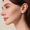 image:imageCicy Bell Womens Flat Back Stud Earrings 18K Gold Plated Hypoallergenic 316L G23 Surgical Titanium Steel CZ Stud Jewelry for Tragus Helix Cartilage Conch Piercing 20GGold Several Zircons