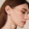 image:imageCicy Bell Womens Flat Back Stud Earrings 18K Gold Plated Hypoallergenic 316L G23 Surgical Titanium Steel CZ Stud Jewelry for Tragus Helix Cartilage Conch Piercing 20GSilver Several Zircons
