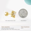 image:imageCicy Bell Womens Flat Back Stud Earrings 18K Gold Plated Hypoallergenic 316L G23 Surgical Titanium Steel CZ Stud Jewelry for Tragus Helix Cartilage Conch Piercing 20GGold Iris