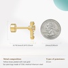 image:imageCicy Bell Womens Flat Back Stud Earrings 18K Gold Plated Hypoallergenic 316L G23 Surgical Titanium Steel CZ Stud Jewelry for Tragus Helix Cartilage Conch Piercing 20GGold Cross A