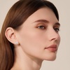 image:imageCicy Bell Womens Flat Back Stud Earrings 18K Gold Plated Hypoallergenic 316L G23 Surgical Titanium Steel CZ Stud Jewelry for Tragus Helix Cartilage Conch Piercing 20GSilver Several Zircons
