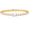 image:imageCicy Bell 18k Gold Plated Tennis Bracelets for Women Stackable Round and Square Cubic Zirconia Link Bracelets SetsGold