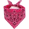 image:imageCicy Bell Paisley Pet Bandanas Dogs and Cats Lightweight Cotton Double Sided Square Scarves for Walks Parties PhotosRose Red