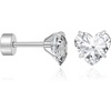 Silver Heart Zircon A 5mm