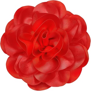 image:imageCicy Bell Womens 75 Extra Large Satin Rose Brooch Pin Dainty Shiny Camellia Birthday Pin Elegant Vintage Flower Hair Lapel Pins Trendy Dance Dress Jewelry GiftRed