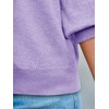 image:imageCicy Bell Womens 34 Puff Sleeve Sweater Tops Fall Casual Crew Neck Lightweight Knit Pullover Loose Fit Scallop Trim SweaterLight Purple
