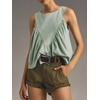 image:imageCicy Bell Womens Peplum Babydoll Tank Tops Summer Sleeveless Loose T Shirts Casual Shirred Flowy TopsLight Grey