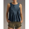 image:imageCicy Bell Womens Peplum Babydoll Tank Tops Summer Sleeveless Loose T Shirts Casual Shirred Flowy TopsNavy
