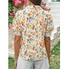 image:imageCicy Bell Womens Puff Sleeve Button Down Shirts Floral Print Summer Casual Tops Boho Loose Fit Collared BlouseWhite Floral