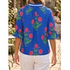 image:imageCicy Bell Womens Summer Floral Blouses Puff Ruffle Sleeve V Neck Boho Shirts Dressy Casual Flowy Blouse TopsBaby Blue