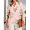 image:imageCicy Bell Womens Summer Floral Blouses Puff Ruffle Sleeve V Neck Boho Shirts Dressy Casual Flowy Blouse TopsLight Pink