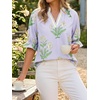 image:imageCicy Bell Womens Summer Floral Blouses Puff Ruffle Sleeve V Neck Boho Shirts Dressy Casual Flowy Blouse TopsLight Purple