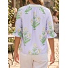 image:imageCicy Bell Womens Summer Floral Blouses Puff Ruffle Sleeve V Neck Boho Shirts Dressy Casual Flowy Blouse TopsLight Purple