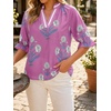 image:imageCicy Bell Womens Summer Floral Blouses Puff Ruffle Sleeve V Neck Boho Shirts Dressy Casual Flowy Blouse TopsPink