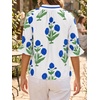 image:imageCicy Bell Womens Summer Floral Blouses Puff Ruffle Sleeve V Neck Boho Shirts Dressy Casual Flowy Blouse TopsWhite