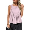 image:imageCicy Bell Womens Peplum Babydoll Tank Tops Summer Sleeveless Loose T Shirts Casual Shirred Flowy TopsPurple
