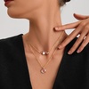 image:imageCicy Bell 18K Gold Plated Layered Necklace for Women Honeycomb Dainty Cubic Zirconia Adjustable Hexagon Chain Pendant Necklace Hawaii Vacation JewelryGold
