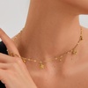 image:imageCicy Bell 18k Gold Plated Necklace For Women Dainty Cubic Zirconia Charm Choker Necklace Adjustable Chain Jewelry GiftStyle CGold