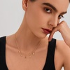 image:imageCicy Bell 18k Gold Plated Necklace For Women Dainty Cubic Zirconia Charm Choker Necklace Adjustable Chain Jewelry GiftStyle DGold