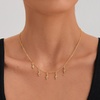 image:imageCicy Bell 18k Gold Plated Necklace For Women Dainty Cubic Zirconia Charm Choker Necklace Adjustable Chain Jewelry GiftStyle DGold