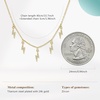 image:imageCicy Bell 18k Gold Plated Necklace For Women Dainty Cubic Zirconia Charm Choker Necklace Adjustable Chain Jewelry GiftStyle DGold