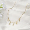 image:imageCicy Bell 18k Gold Plated Necklace For Women Dainty Cubic Zirconia Charm Choker Necklace Adjustable Chain Jewelry GiftStyle DGold