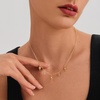 image:imageCicy Bell 18k Gold Plated Necklace For Women Dainty Cubic Zirconia Charm Choker Necklace Adjustable Chain Jewelry GiftStyle EGold