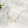 image:imageCicy Bell 18k Gold Plated Necklace For Women Dainty Cubic Zirconia Charm Choker Necklace Adjustable Chain Jewelry GiftStyle FGold