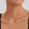 image:imageCicy Bell 18k Gold Plated Necklace For Women Dainty Cubic Zirconia Charm Choker Necklace Adjustable Chain Jewelry GiftStyle GGold