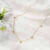 image:imageCicy Bell 18k Gold Plated Necklace For Women Dainty Cubic Zirconia Charm Choker Necklace Adjustable Chain Jewelry GiftStyle GGold