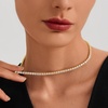 image:imageCicy Bell Tennis Necklace for Women 18K Gold Plated Dainty Cubic Zirconia Adjustable Pendant Necklace Birthday Valentines Day Jewelry for HerGold