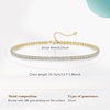 image:imageCicy Bell Tennis Necklace for Women 18K Gold Plated Dainty Cubic Zirconia Adjustable Pendant Necklace Birthday Valentines Day Jewelry for HerGold