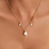 image:imageCicy Bell Womens 18K Gold Plated Necklace Cubic Zirconia Pendant Necklaces Cute IceCream Drip Oil Charms Summer Beachy Trendy Jewelry Gifts Lucky Protection 18Gold