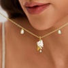 image:imageCicy Bell Womens 18K Gold Plated Necklace Cubic Zirconia Pendant Necklaces Cute IceCream Drip Oil Charms Summer Beachy Trendy Jewelry Gifts Lucky Protection 18Gold