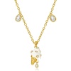 image:imageCicy Bell Womens 18K Gold Plated Necklace Cubic Zirconia Pendant Necklaces Cute IceCream Drip Oil Charms Summer Beachy Trendy Jewelry Gifts Lucky Protection 18Gold