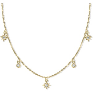 image:imageCicy Bell 18k Gold Plated Necklace For Women Dainty Cubic Zirconia Charm Choker Necklace Adjustable Chain Jewelry GiftStyle HGold