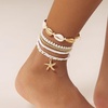 image:imageCicy Bell Boho Ankle Bracelets for Women Beachy Shell Starfish Charm Layered Anklets Non Tarnish Summer Vacation Foot Jewelry GiftGold A