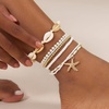image:imageCicy Bell Boho Ankle Bracelets for Women Beachy Shell Starfish Charm Layered Anklets Non Tarnish Summer Vacation Foot Jewelry GiftGold A