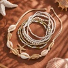 image:imageCicy Bell Boho Ankle Bracelets for Women Beachy Shell Starfish Charm Layered Anklets Non Tarnish Summer Vacation Foot Jewelry GiftGold A