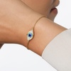 image:imageCicy Bell Evil Eye Bracelets 18k Gold Plated Turquoise Zirconia Link Bracelets Trendy Jewelry Gift for Women Adjustable 59 with 19 ExtenderAGold