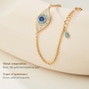 image:imageCicy Bell Evil Eye Bracelets 18k Gold Plated Turquoise Zirconia Link Bracelets Trendy Jewelry Gift for Women Adjustable 59 with 19 ExtenderAGold