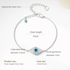 image:imageCicy Bell Evil Eye Bracelets 18k Gold Plated Turquoise Zirconia Link Bracelets Trendy Jewelry Gift for Women Adjustable 59 with 19 ExtenderASilver