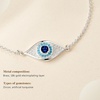 image:imageCicy Bell Evil Eye Bracelets 18k Gold Plated Turquoise Zirconia Link Bracelets Trendy Jewelry Gift for Women Adjustable 59 with 19 ExtenderASilver
