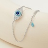 image:imageCicy Bell Evil Eye Bracelets 18k Gold Plated Turquoise Zirconia Link Bracelets Trendy Jewelry Gift for Women Adjustable 59 with 19 ExtenderASilver