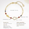 image:imageCicy Bell Evil Eye Bracelets 18k Gold Plated Turquoise Zirconia Link Bracelets Trendy Jewelry Gift for Women Adjustable 59 with 19 ExtenderCGold