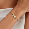image:imageCicy Bell Evil Eye Bracelets 18k Gold Plated Turquoise Zirconia Link Bracelets Trendy Jewelry Gift for Women Adjustable 59 with 19 ExtenderFGold