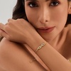 image:imageCicy Bell Evil Eye Bracelets 18k Gold Plated Turquoise Zirconia Link Bracelets Trendy Jewelry Gift for Women Adjustable 59 with 19 ExtenderFGold