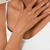 image:imageCicy Bell Hand Chain 18k Gold Plated Bracelets for Women Adjustable Dainty Cubic Zirconia Stainless Steel Link Finger Ring Bracelets Jewelry AccessoriesGold E
