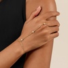 image:imageCicy Bell Hand Chain 18k Gold Plated Bracelets for Women Adjustable Dainty Cubic Zirconia Stainless Steel Link Finger Ring Bracelets Jewelry AccessoriesGold H
